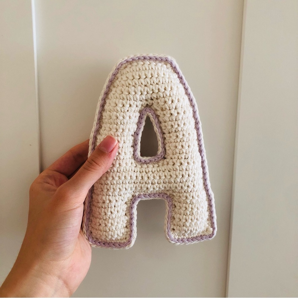 Crochet Letter A Handmade Crochet Monogram Baby Shower Gift Nursery Room Decor